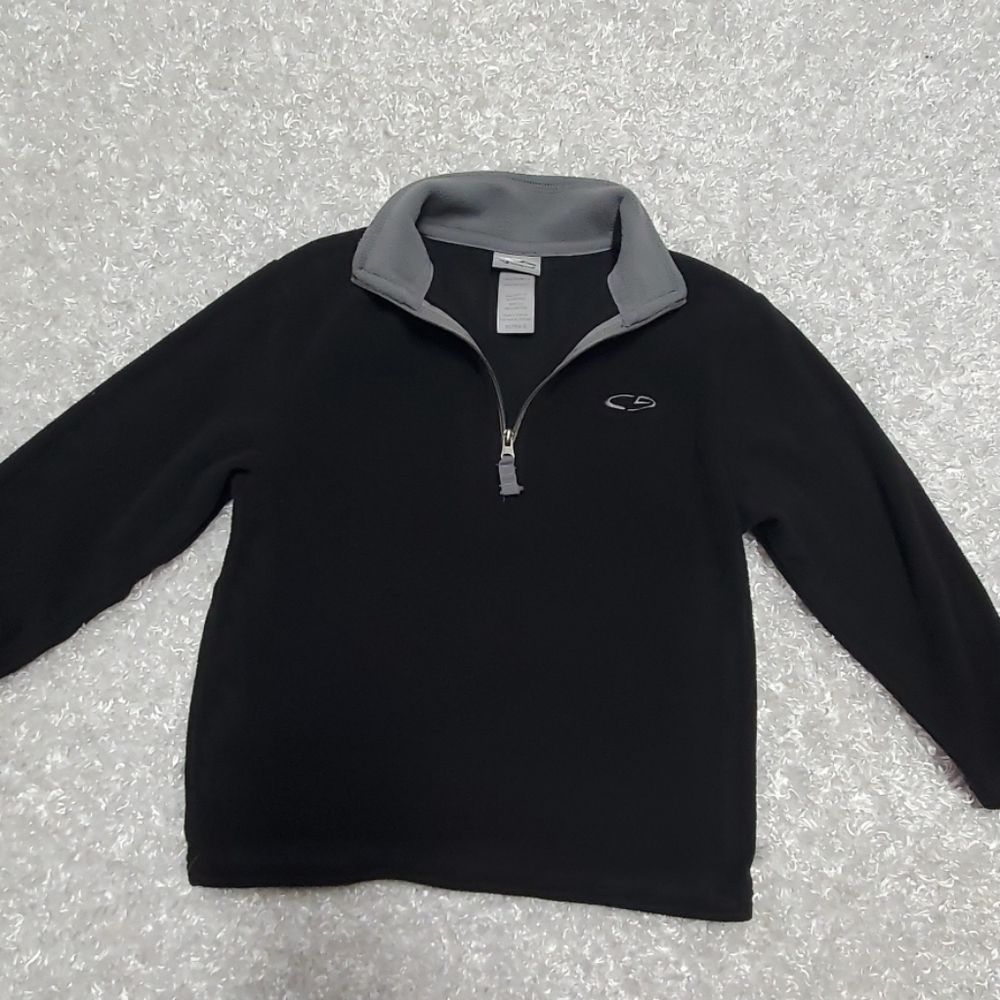 Champion Boy's Black & Gray 1/4 Zip Fleece